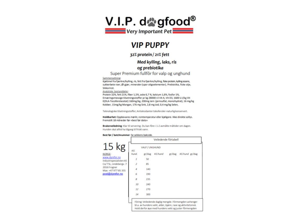 Bilde av VIP Dogwear PUPPY 3kg 